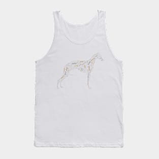 Whippet Wordcloud for Lighter Backgrounds Tank Top